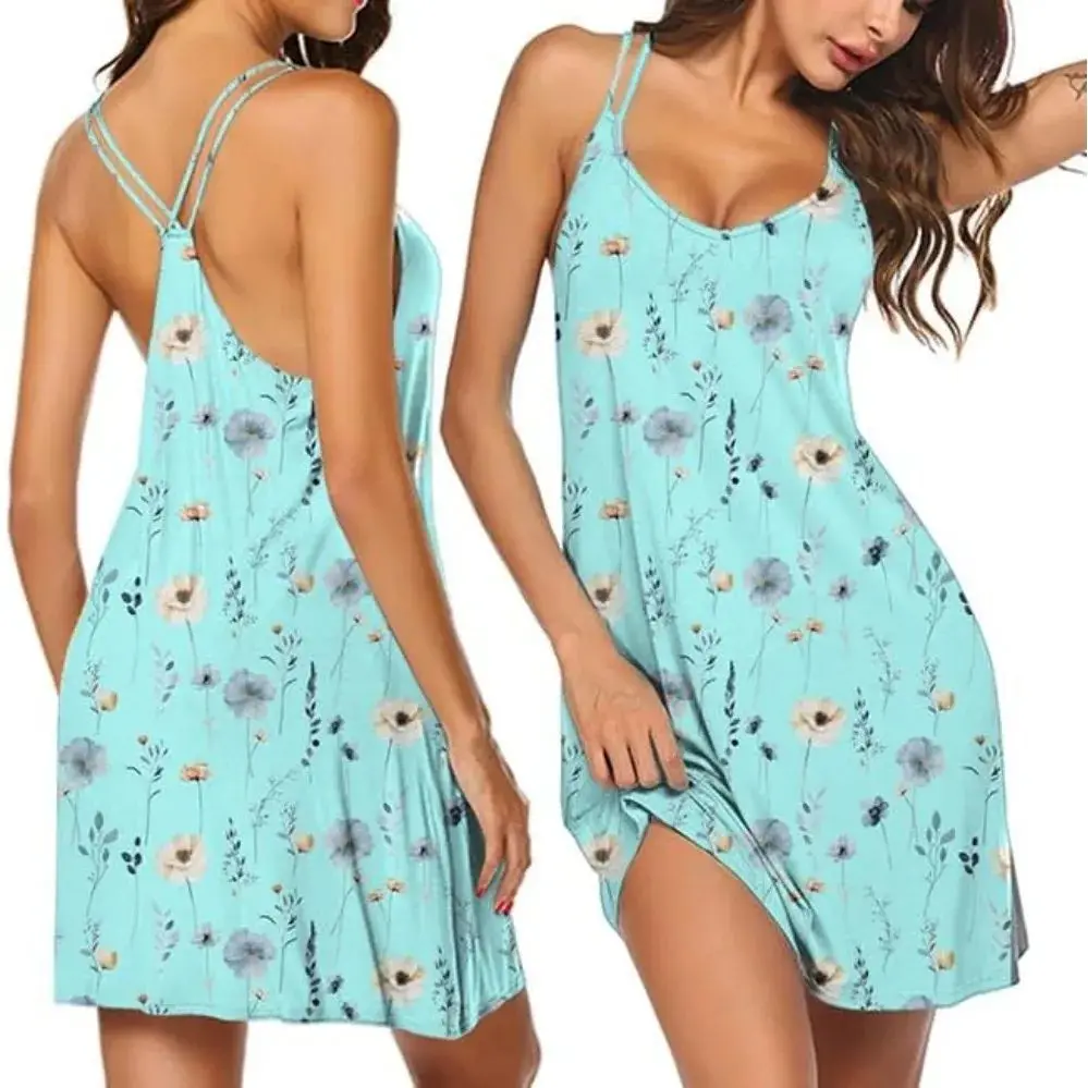 

Пижама без рукавов с v-образным вырезом для девочек легкая и удобная.