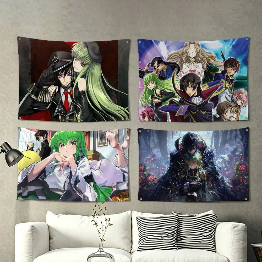 C-Code Geass  Flags Wall Hanging Tapestry Outdoor Garage Room Decorative flag Background Blanket