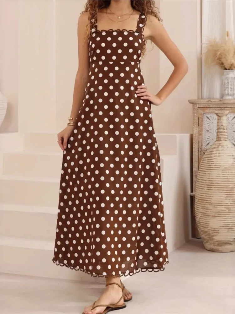 여름 비치웨어 여성 수영복 스파게티 스트랩 민소매 로브 수영복 2026 신상 프린트 비치 휴가 맥시 드레스 커버업