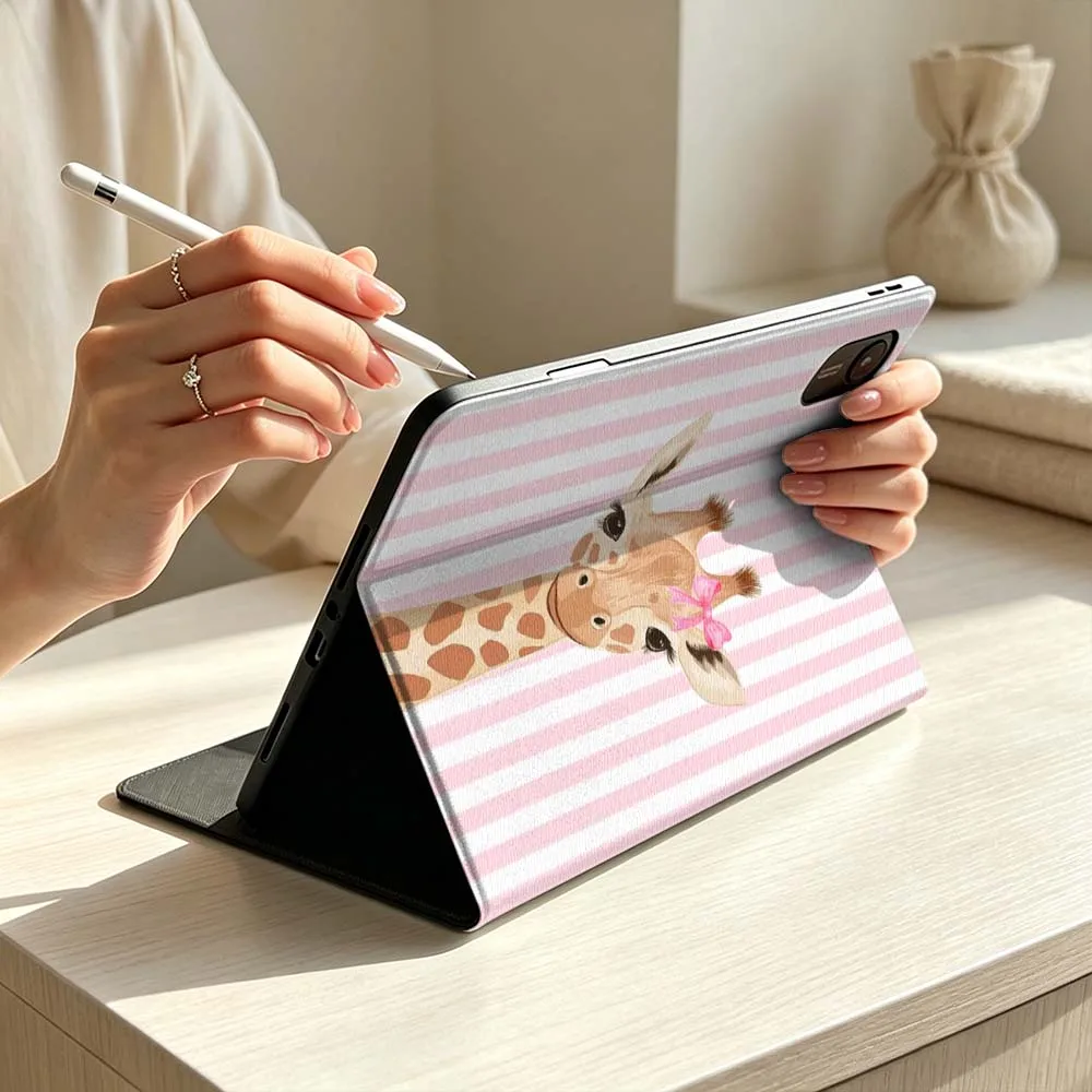 Striped Giraffe Soft Pen Tray Tablet Case For Xiaomi Mi 8 7 6 5 Mini Ultra Pro Redmi Pad Pro SE 2 Poco Pad