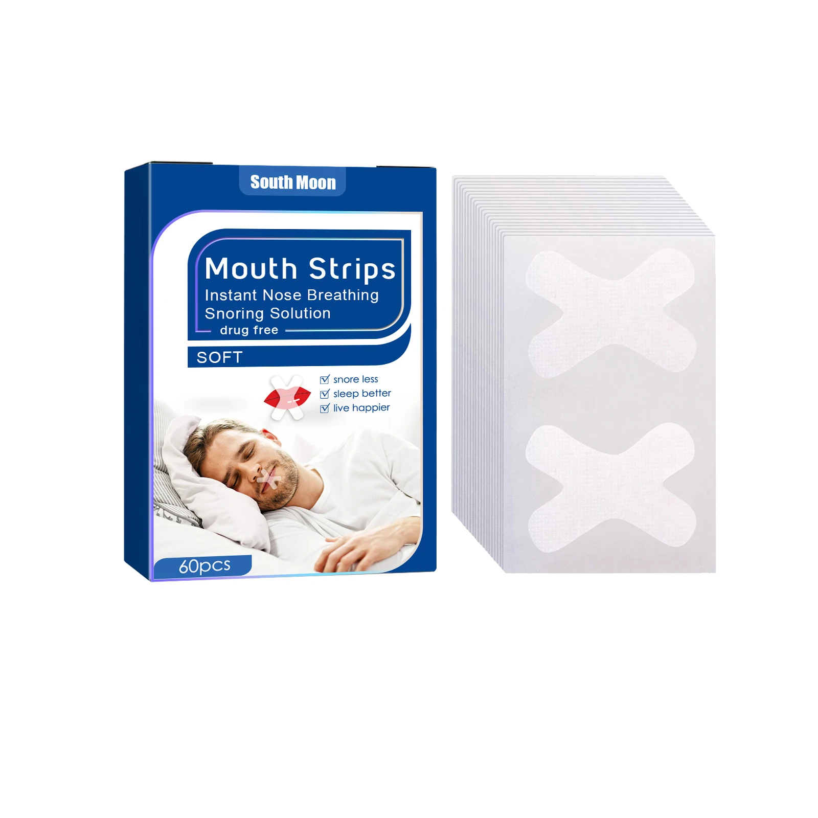 Mouth Breathing Tape Anti-Snoring Breathing Correction Improve Sleep Promote Nose Breathing Better Sleep Mouth Close Stickers