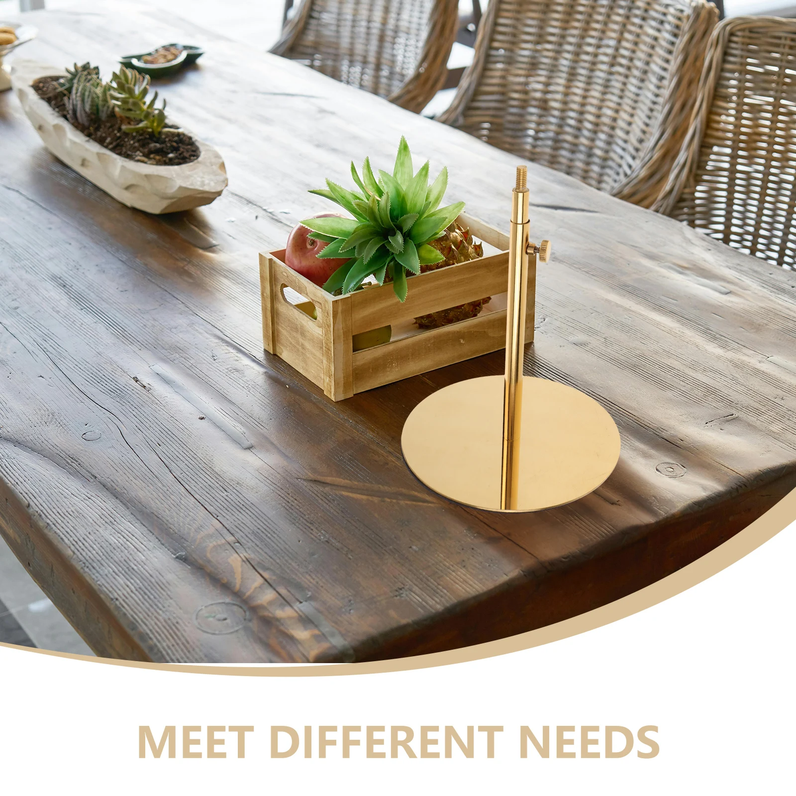 

Adjustable Metal Base for Mannequin Head Stainless Steel Display Support Golden Color Diameter17CM Height20 5-34CM Stable Stand