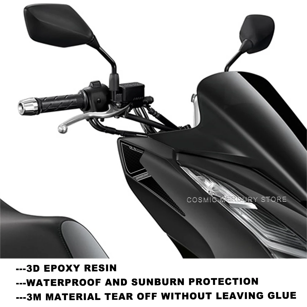 Motorcycle Tank Pad Sticker Protective Stickers Kit 3D Gel Epoxy Resin Stickers For Honda PCX 160 2025 Motorcycle Head Stickers