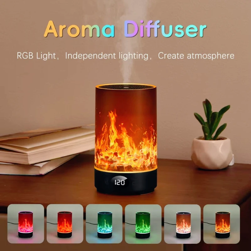 Smart Aroma Diffuser Humidifier with Color LED Mood Lighting Night Light and Timer, Ideal for Nighttime Sleep Support
