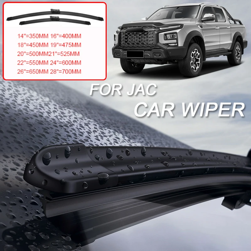 

2PCS Car Blade Windshield Rubber Wiper For JAC E10X E30X J7 JS8 X8 PLUS Sei4 Pro JS4 Sei6 Pro JS6 Sei7 Pro JS7 T6 T8 T9 Hunter