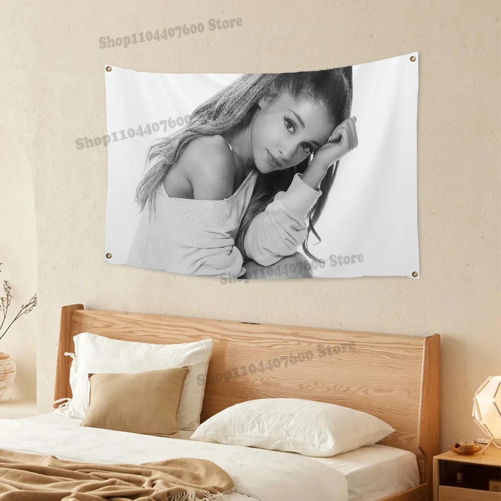 Hot Singer A-Ariana G-Grandes Flag Funny Flags Room Decor Home & Garden Wall Flag Workshop Flags for Rooms Outdoor Decorations