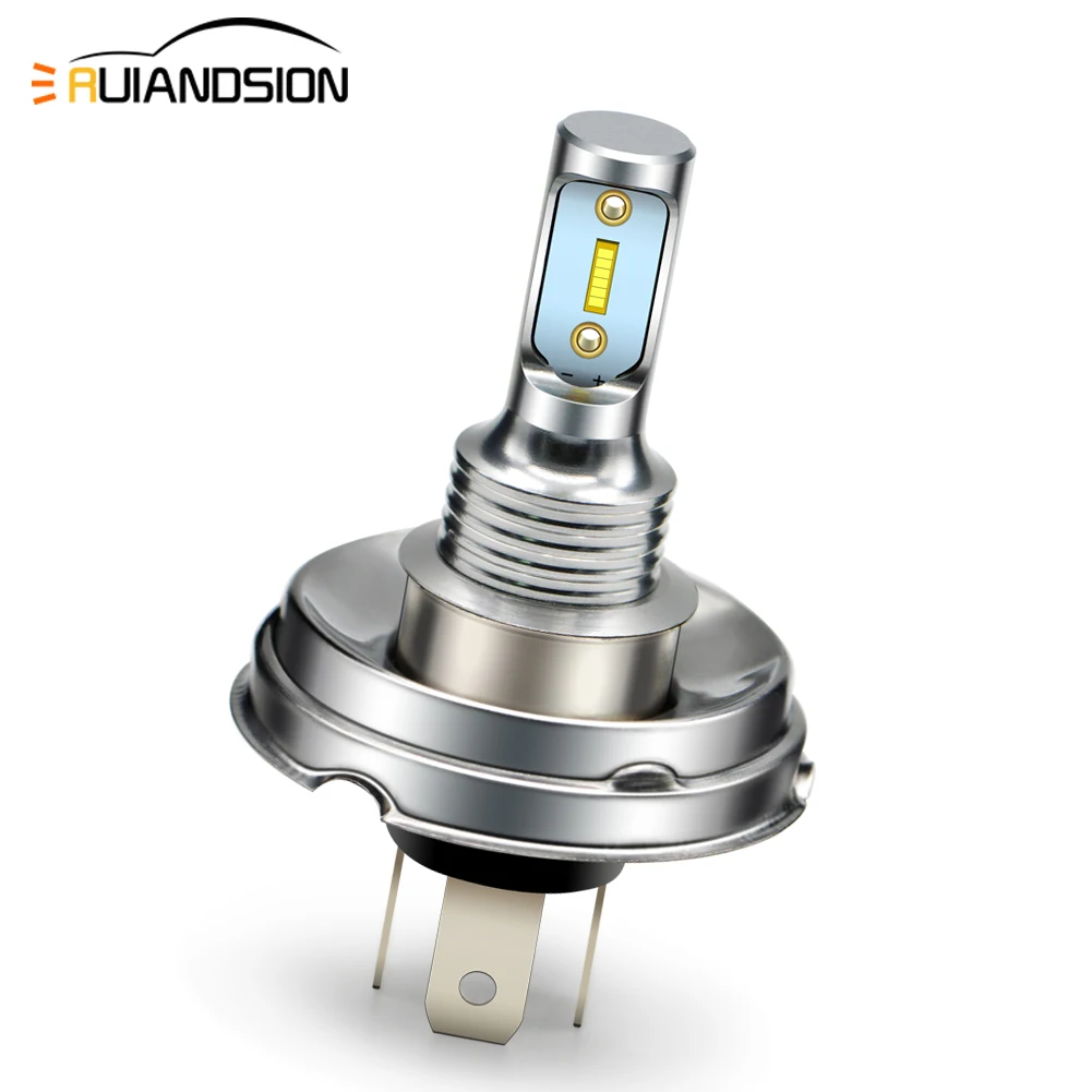 

P45T R2 CSP LED Motorcycle Headlight Bulb 1000LM Hi/Lo Beam White/Yellow 10-30V Plug & Play Halogen Replacement for Vespa Moped