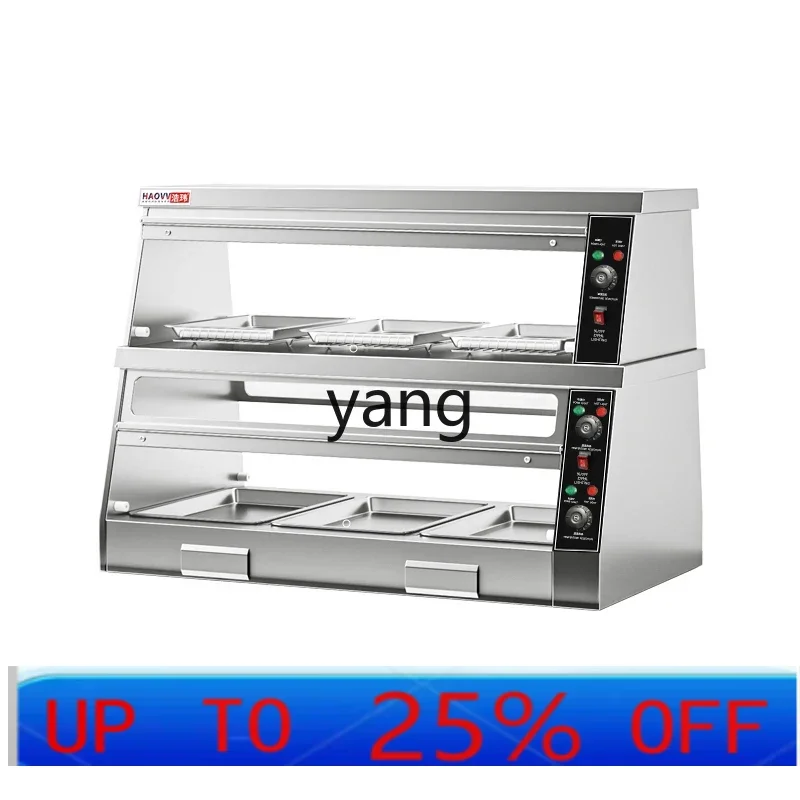 LTT insulation cabinet fried chicken burger stainless steel heating constant temperature food display cabinet