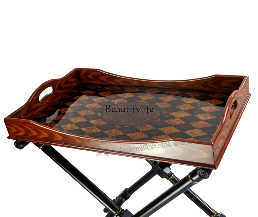 *European living room square several American painted old glass retro side table