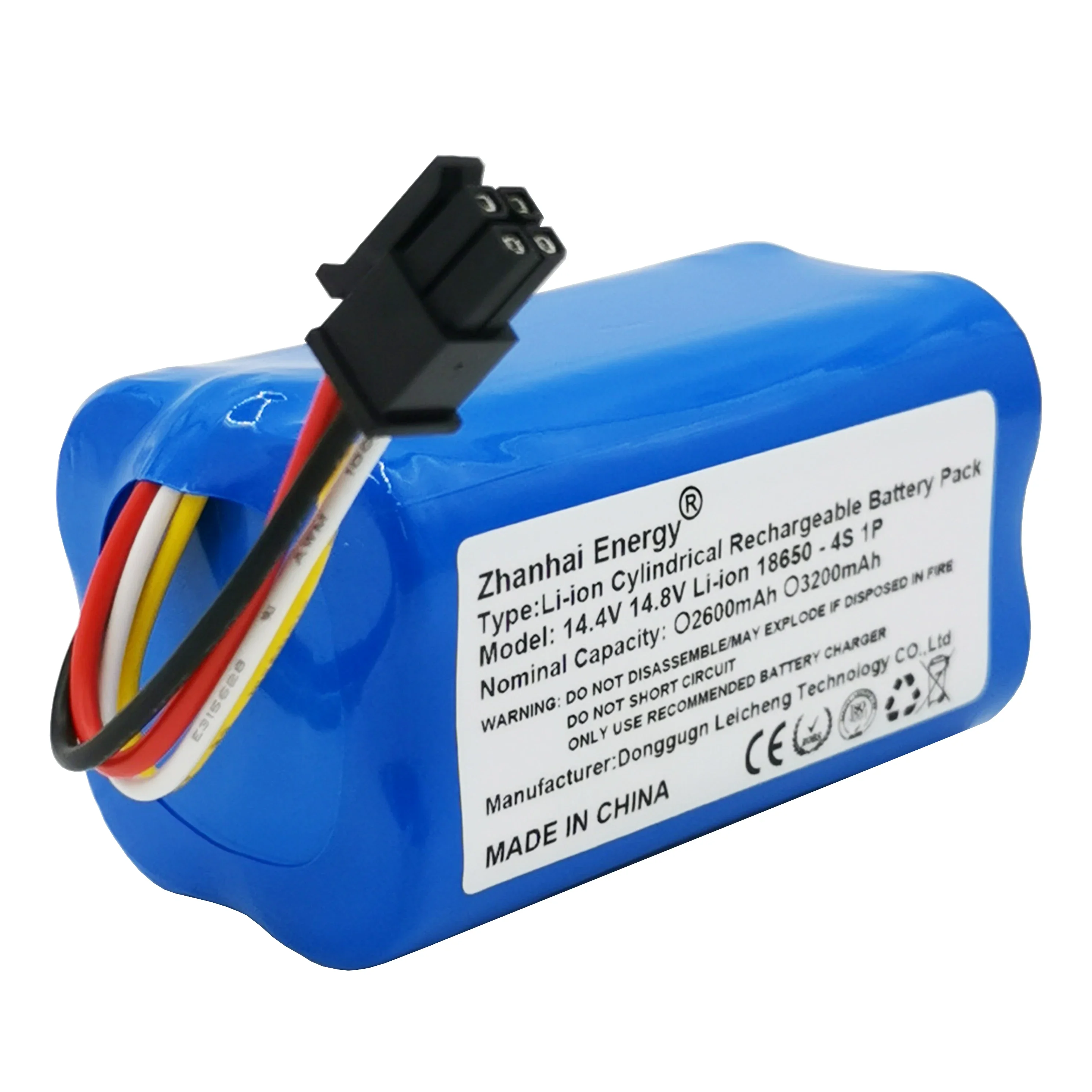 Batterie aste cylindrique pour aspirateur robot Midea, 14.4V, 14.8V, 2600mAh, 3200mAh, Eddie Ion, i5 Extra, Young i9 EYE