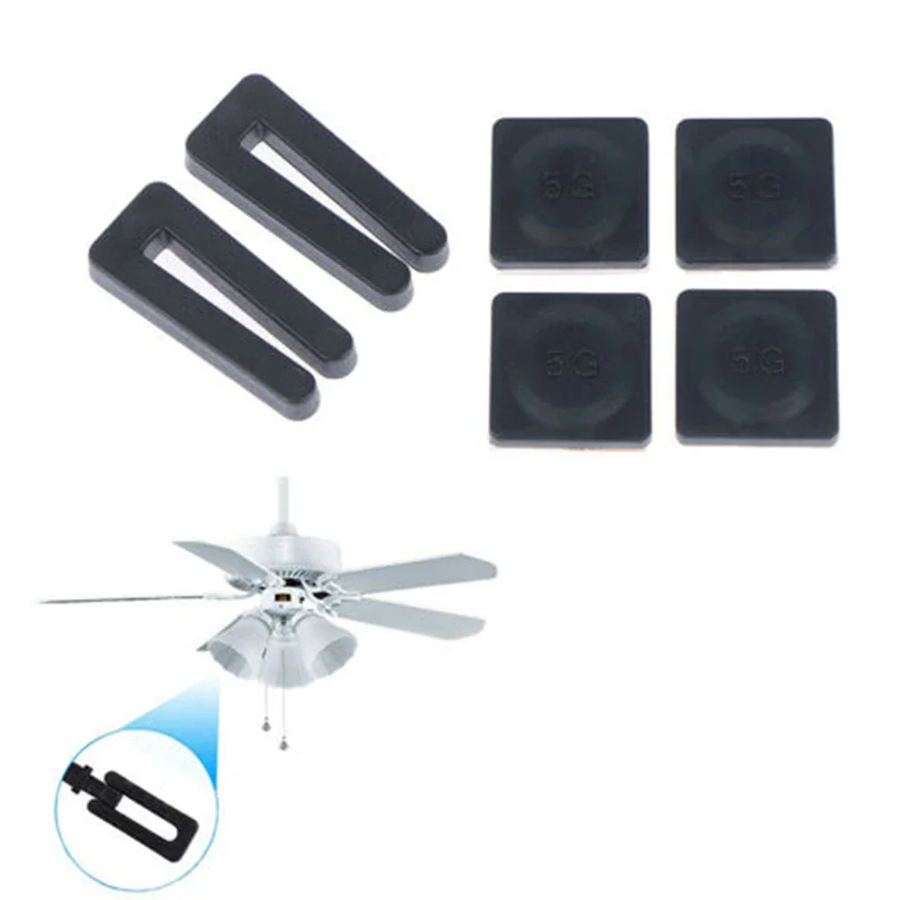 2 Sets 42*18*7mm Black Ceiling Fan Blade Balancing Kit Balance Clamp 5GM Weight Home Improvement Hardware Supplies