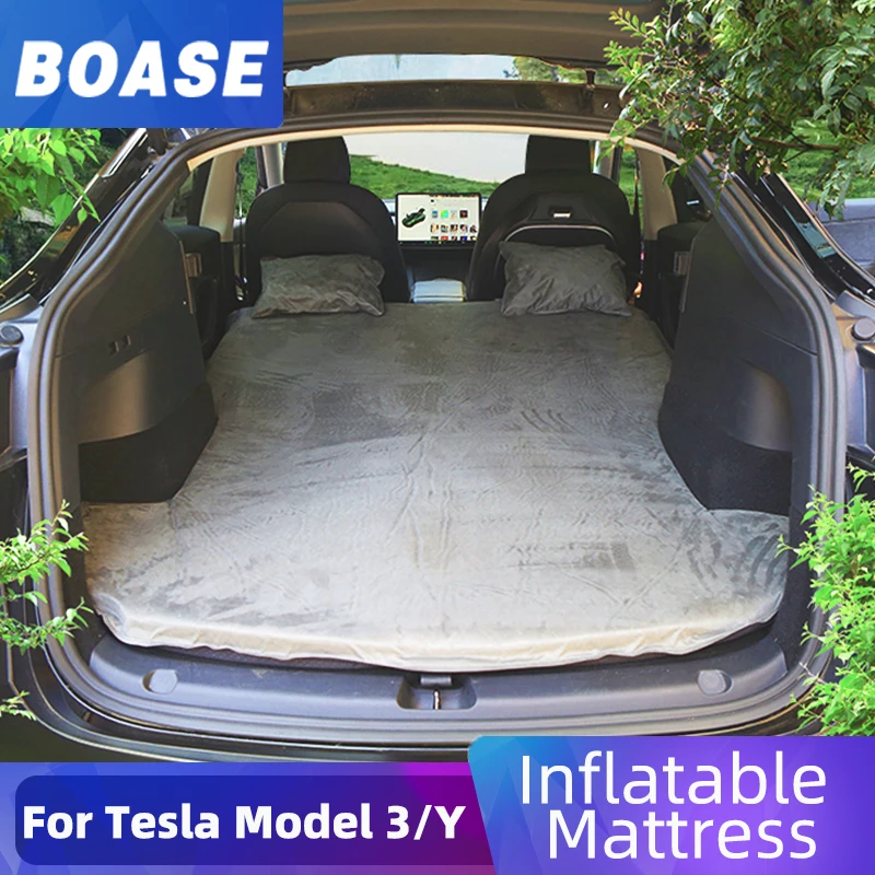 Personalizzato per Tesla Model 3 Model Y 2017-2022 materasso ad aria gonfiabile automatico campeggio all\'aperto letto da viaggio per auto in pelle