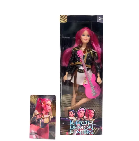 Figurine d'action Kpop Demon Hunters avec Derpy Tiger Rumi Mira Zoey Sussy, lumières colorées, chanson à thème pour cadeau de noël % $ % #