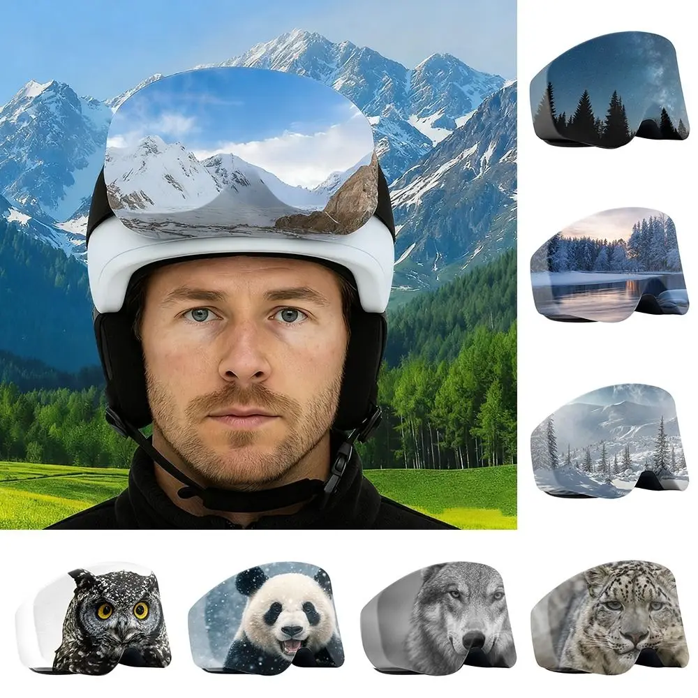 Microfiber Material Ski Goggle Cover Scratch Protection Dustproof Snowboard Goggle Cover 3D Dust Protection Cover Snowboard Gear
