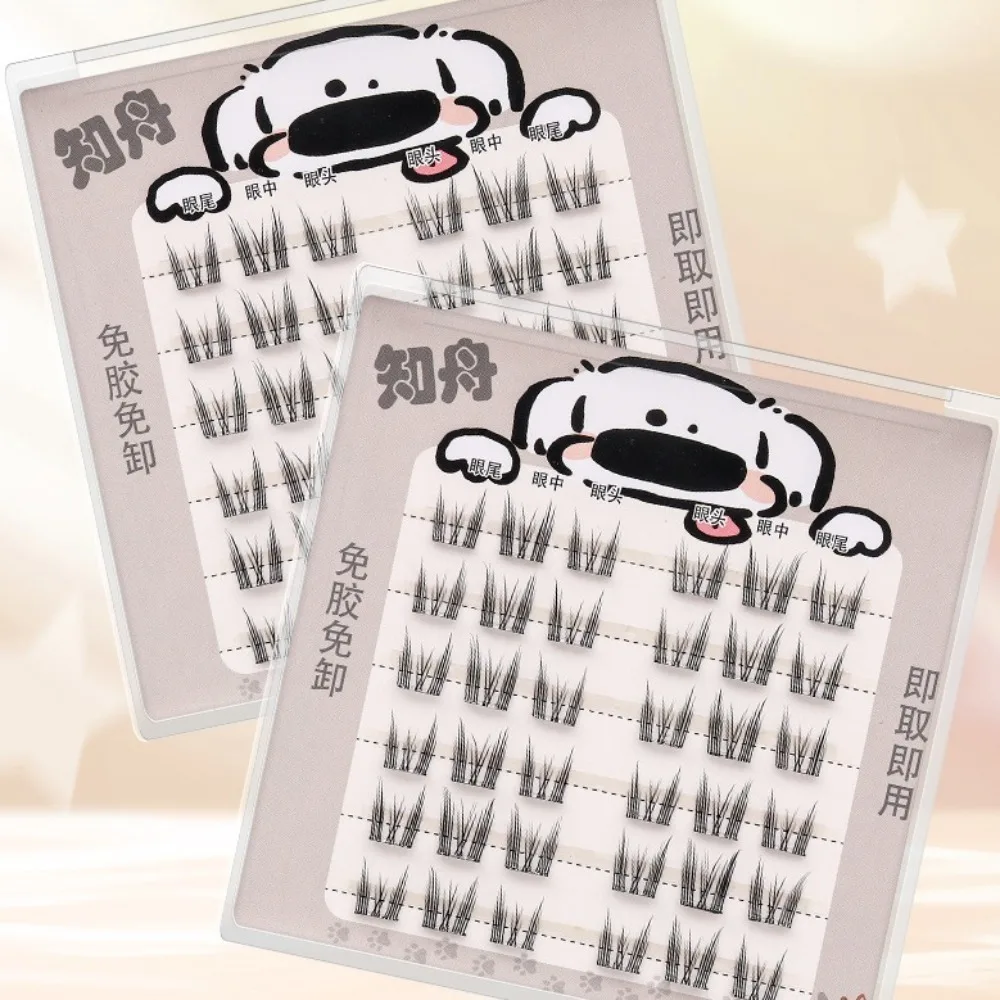 

Cute DIY Self-adhesive Lash Clusters Reusable Manga Glue Free Fake Lashes Makeup Extension Adhesive False Eyelashes Girls