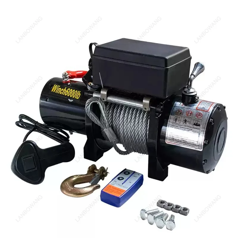 12V/24V Electric Recovery Winch Kit 3500‑4500LB Remote Control Heavy‑Duty High‑Strength Steel For ATV Trailer