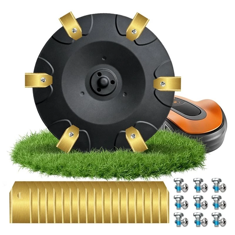 [NEWA64Z!】 Replacement 6-Blade Disc Kit For Gardena Sileno Life For Gardena Sileno+ Flymo Easi Life Lawn Mower With 18 Pcs