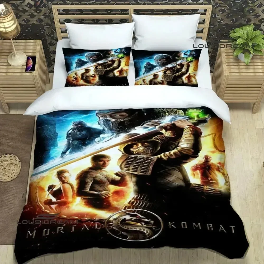 Mortal Kombat Cartoon Printed Bedding Sets Exquisite Supplies Set Duvet Cover Bed Comforter Set Bedding Set Luxury Birthday Gift