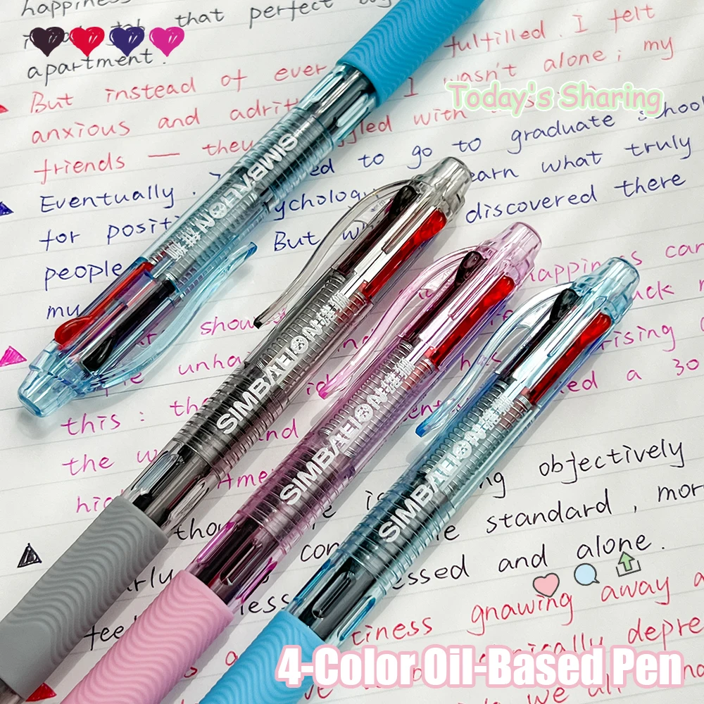 1/3 Stück 4-in-1-Farbkugelschreiber, 0,5 mm, 4-Farben-Stift auf Ölbasis, kreativer Markierungsstift, Lern- und Bürobedarf – Detail 9