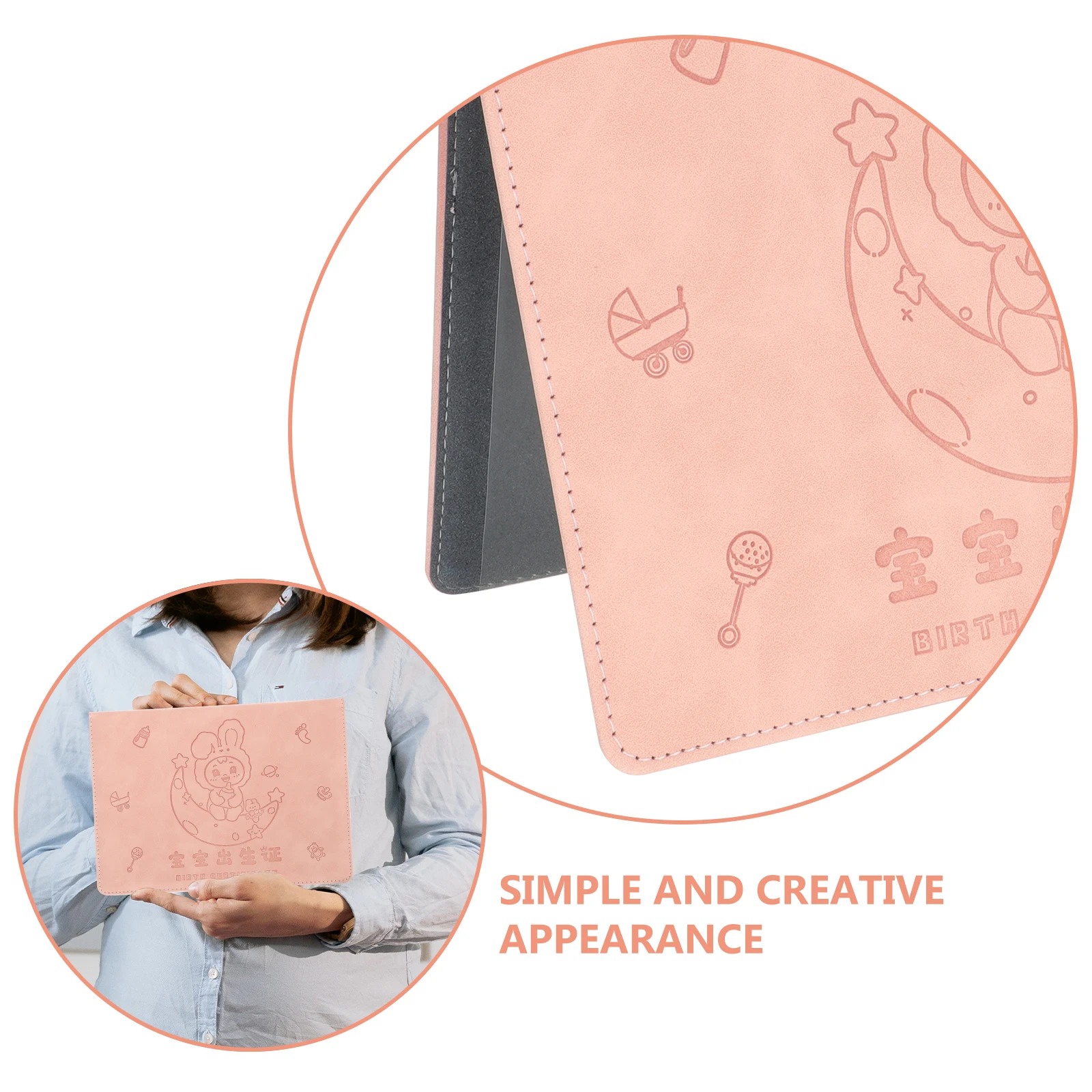 

Baby Birth Certificate Protector Stylish Infant Certificate Case Cover Practical Storage Solution