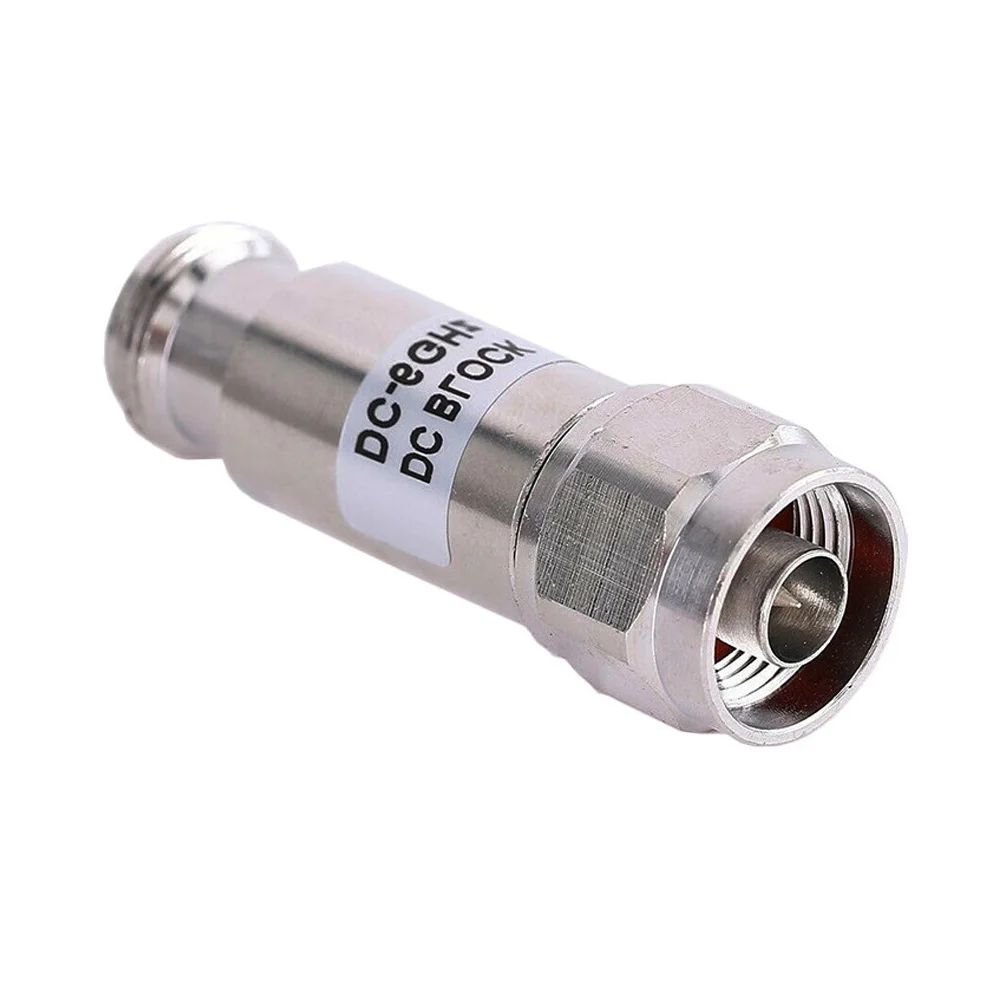 1PC DC-6Ghz 2W N Type N JK DC  Blocker DC Block N Male to Female Connector Nickel Plated RF Accessories