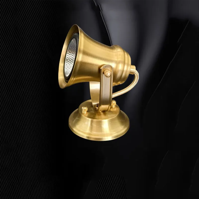 GU10 Solid Brass Wall Lamp Luxury Postmodern  Designer Creative Lighting for Living Room Bedroom Hallway Staircase Deco