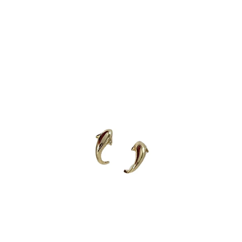 Cute Pisces Double Fish Stud Earring For Women Unique Goldfish Koi Earring Fashion Women Sweet Design Jewelry Wholesale