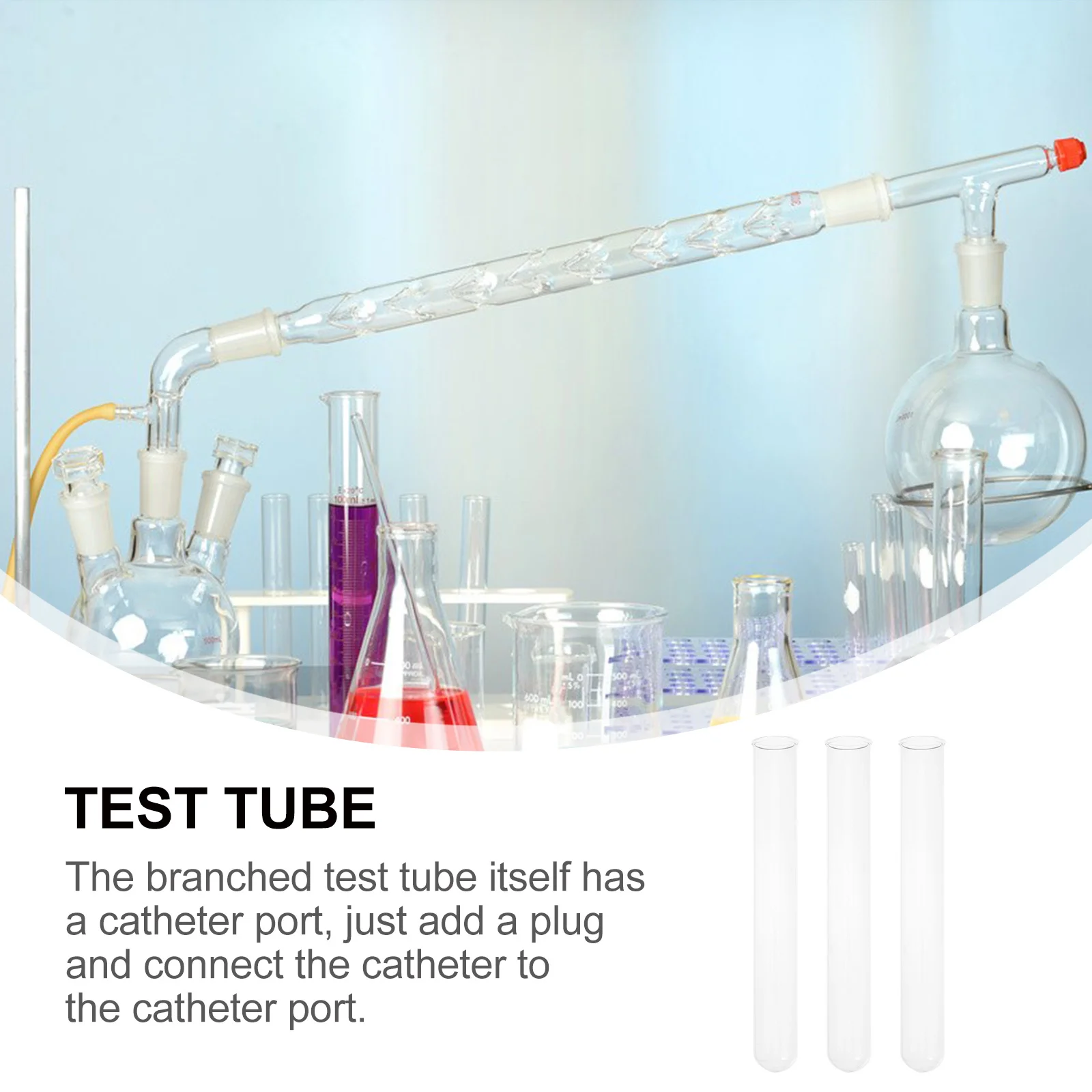 

10Pcs Transparent Glass Test Tubes Professional Scientific Experiment Container Ideal for Chemical Liquid Storage and DIY Glue