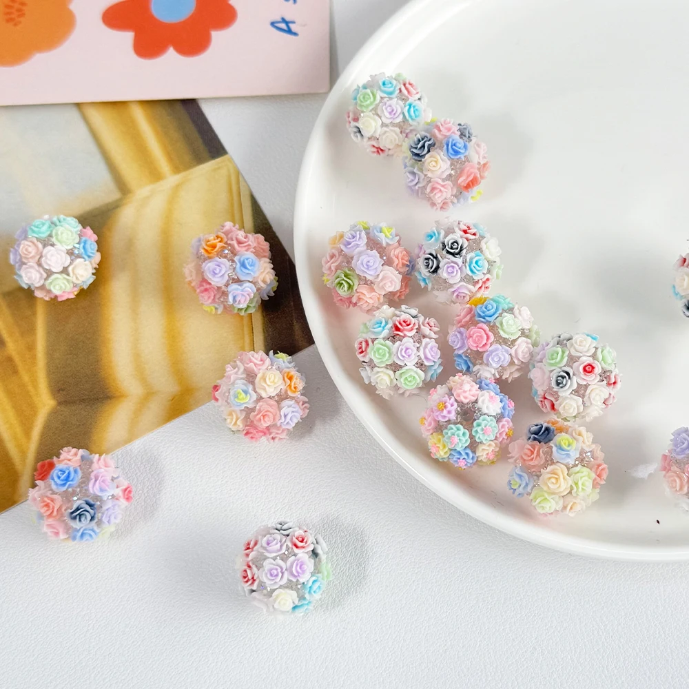 

Clearance 50Pcs 20*20MM Acrylic Beads/Round Shape/Luminous Effect/Hand Made/Jewelry Findings & Components/DIY Beads #16876