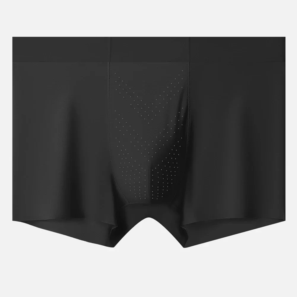 

Mid-rise Underpants Ice Silk Underwear Breathable Material Classic Style Comfortable Fit Seamless Design Soft Touch
