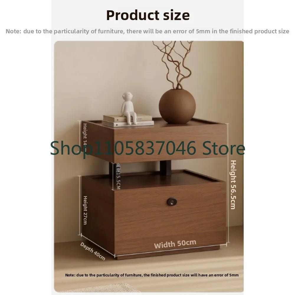 Suspended bedside table Italian minimalist [with light] Bedside cabinet Light luxury high-end feeling Master bedroom storage
