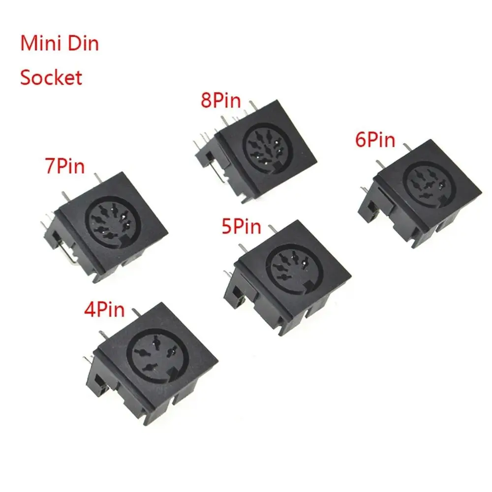 3 4 5 6 7 8 Pin DIN Female Socket Connector 4 5 6 8 Poles 4P/5P/6P/7P/8P PCB Panel Mount DIN Mini Jack Mini 3 4 5 6 7 8 Position