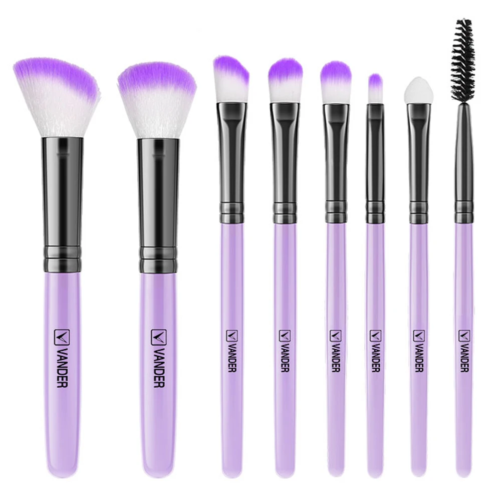 메이크업 브러쉬 세트 6/8개입 나무 손잡이 프로페셔널 프리미엄 합성 파운데이션 파우더 컨실러 아이섀도우 메이크업 브러쉬 도구