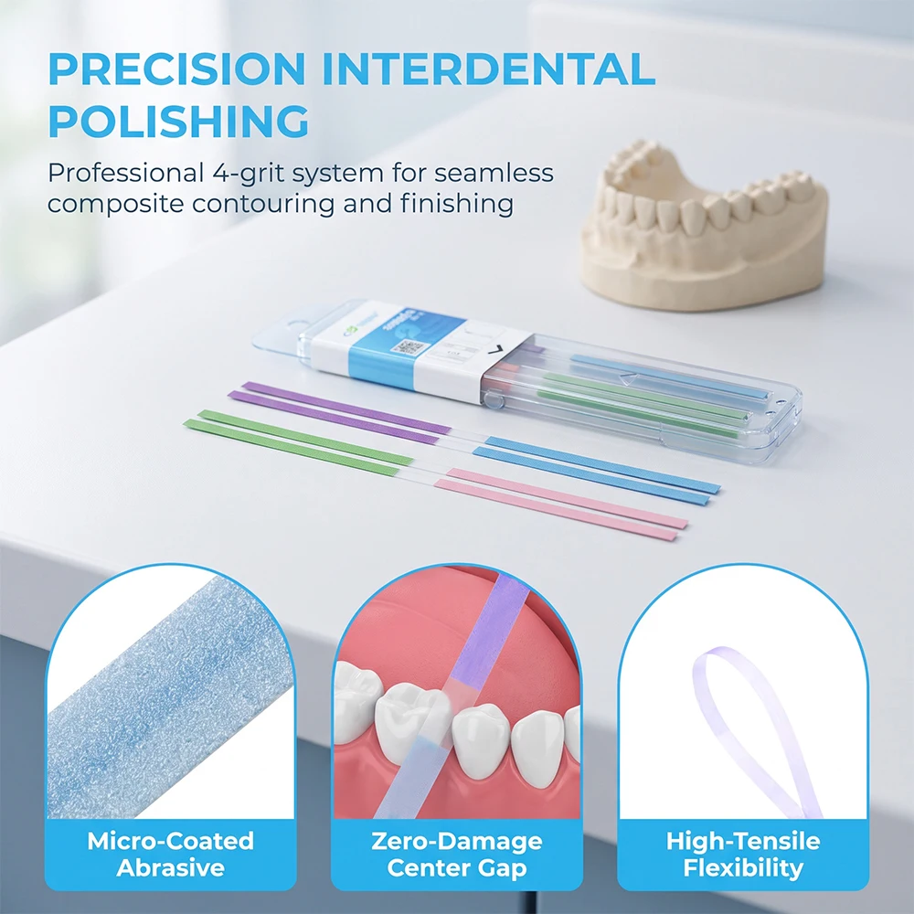 Dental Polishing Strip Dental Crevice Sanding Strip Rainbow Adjacent Polishing Strip Loose Wind Unglazed Grinding Dentist Materi
