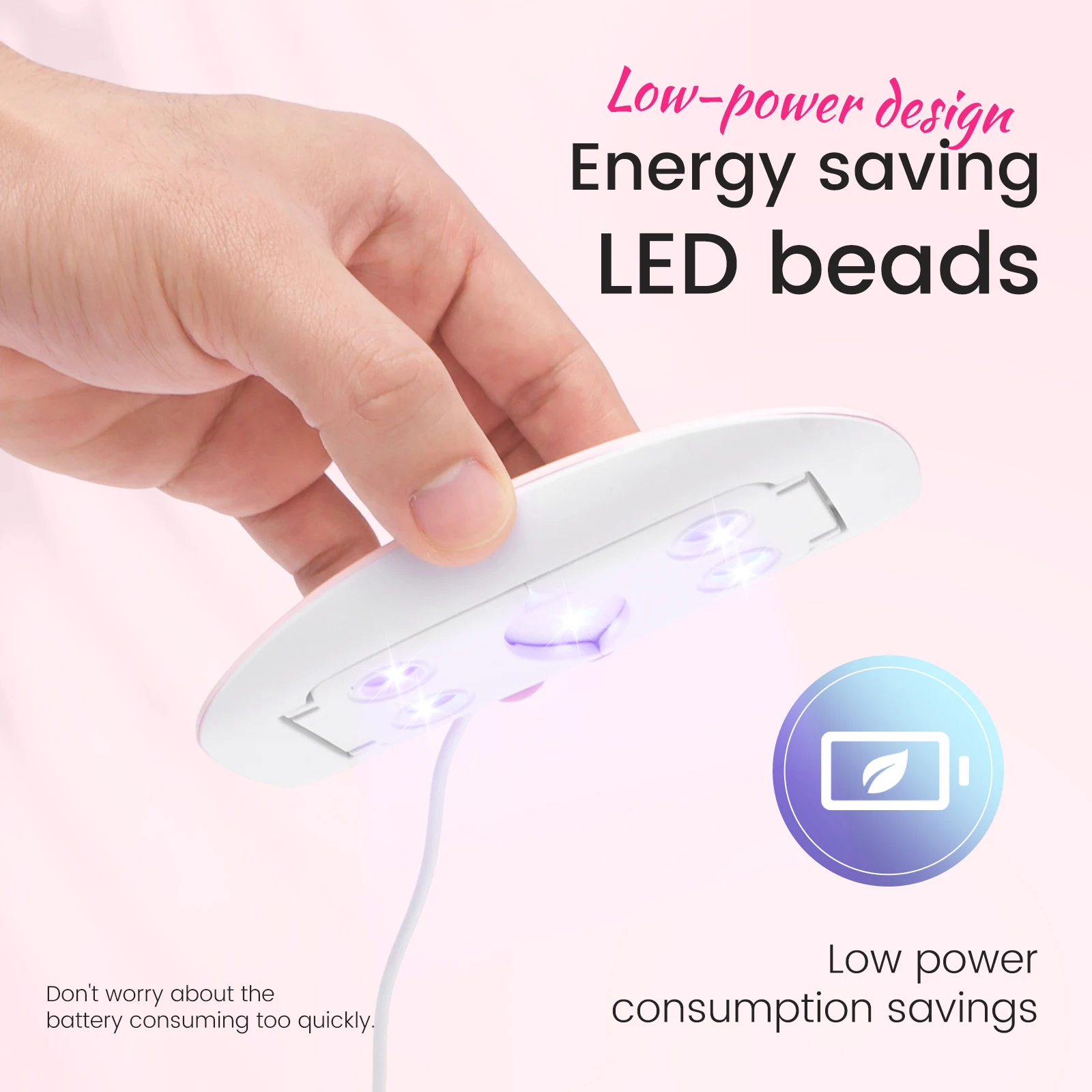 UV Nail Polish Lamp Nail Dryer Desk Drying Nail Lamp Tool Gel Polish Curing Light LED Light Home DIY Nail Art Tools Accessories view 6