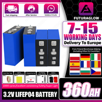 EU Grade A 360AH Lifepo4 Battery 10000 Cycles 3.2V New Lithium Iron Phosphate Rechargeable Cell DIY 12V 48V For RV Camping Solar