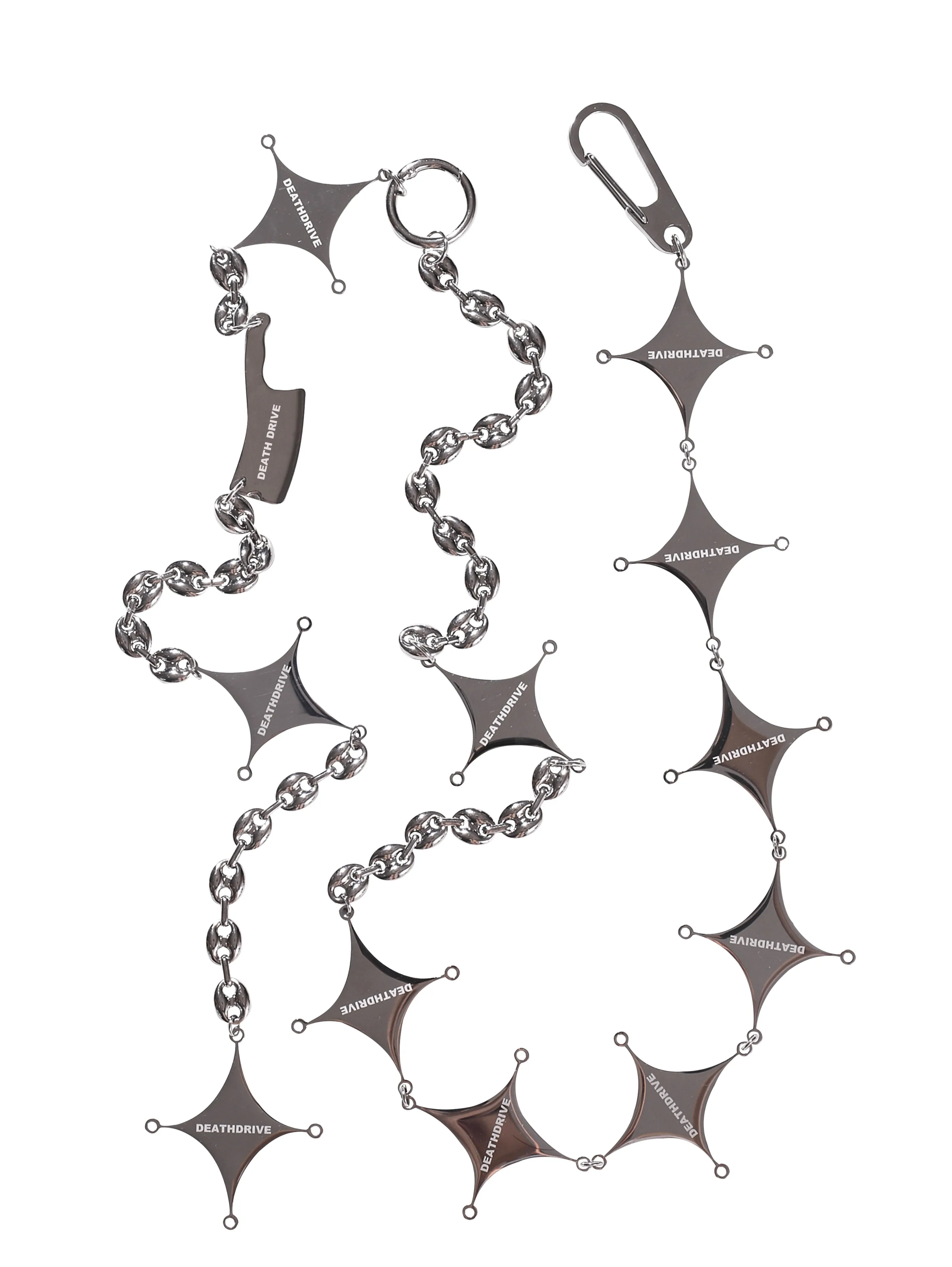 Retro Style Starlight Mens Pants Chain Multi-function Silvery Metal One\'s Waist luxurious y2k Key Chain Hip Hop Punk Accessories