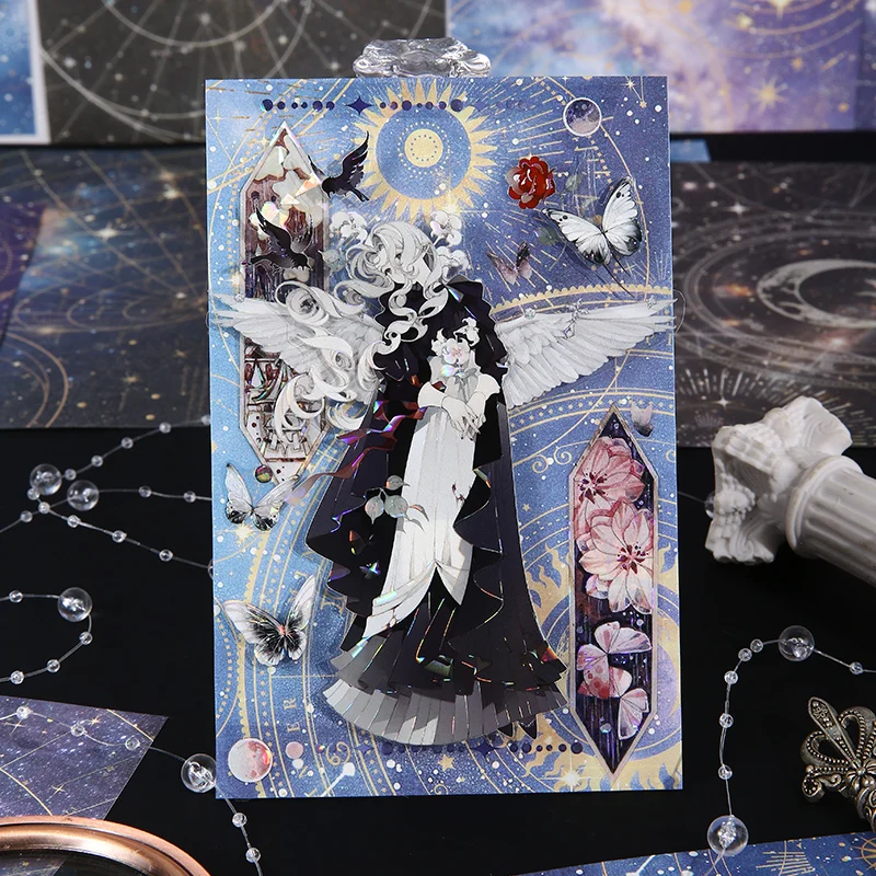 4 styles 30 pcs Magic starry sky Series Decorative paper Diy Diary Album Scrapbooking Material Junk Journal Supplies