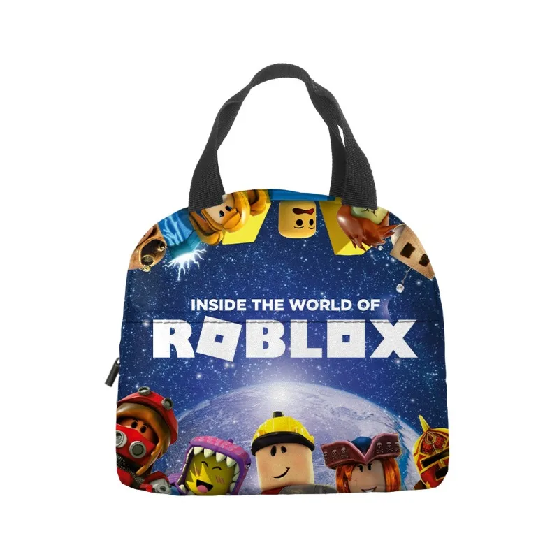 

ROBLOX KID Lunch Bag Anime Portable Children Meal Bag Kawaii School Trip Lunch Picnic Dinner Cooler Cute Food Meal Bag Gifts