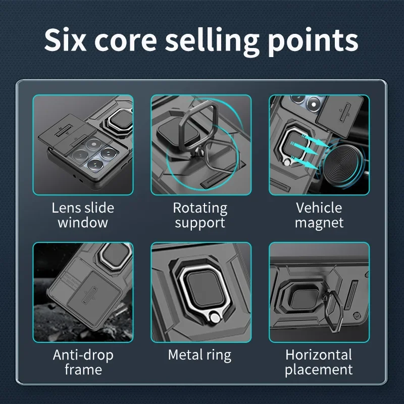 

Case for Xiaomi 15T Pro 14t 13t 5G Mi15t Mi14t Xiaomi15t Mi 15t Dual Layer Stand Cover Matte Cases