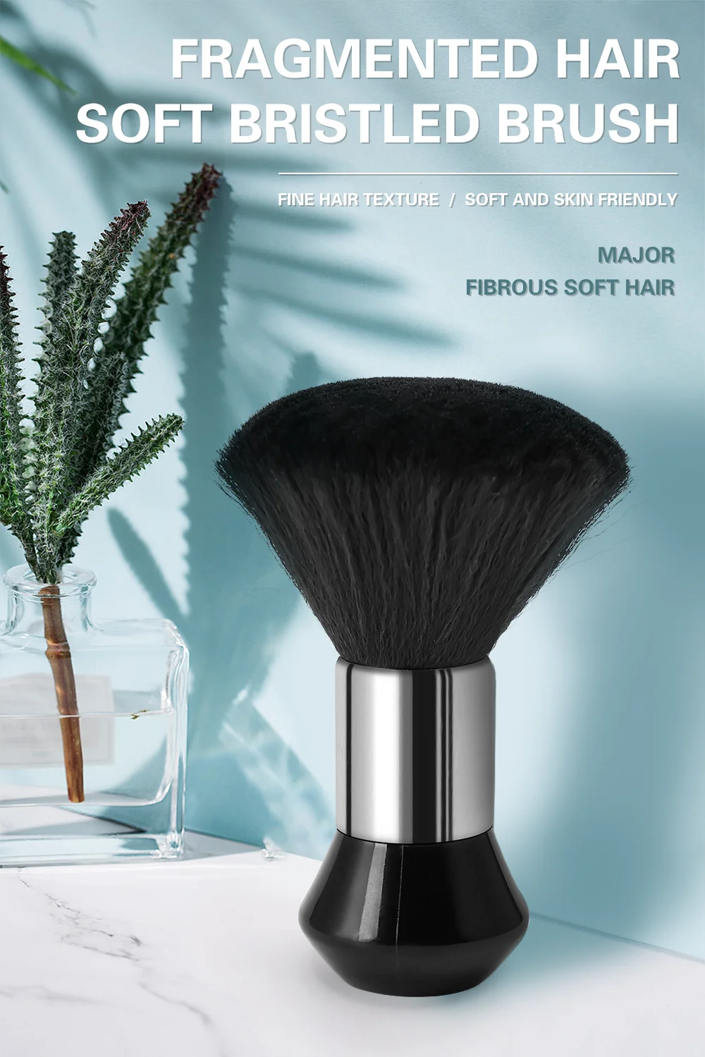 Professionelle Friseur-Haarbürste, multifunktional, für Hals, Gesicht, Staubwedel, Haarschnitt-Reinigung, weiche Styling-Werkzeuge für Salon, schnelles Haarschnitt-Reinigen – Detail 1