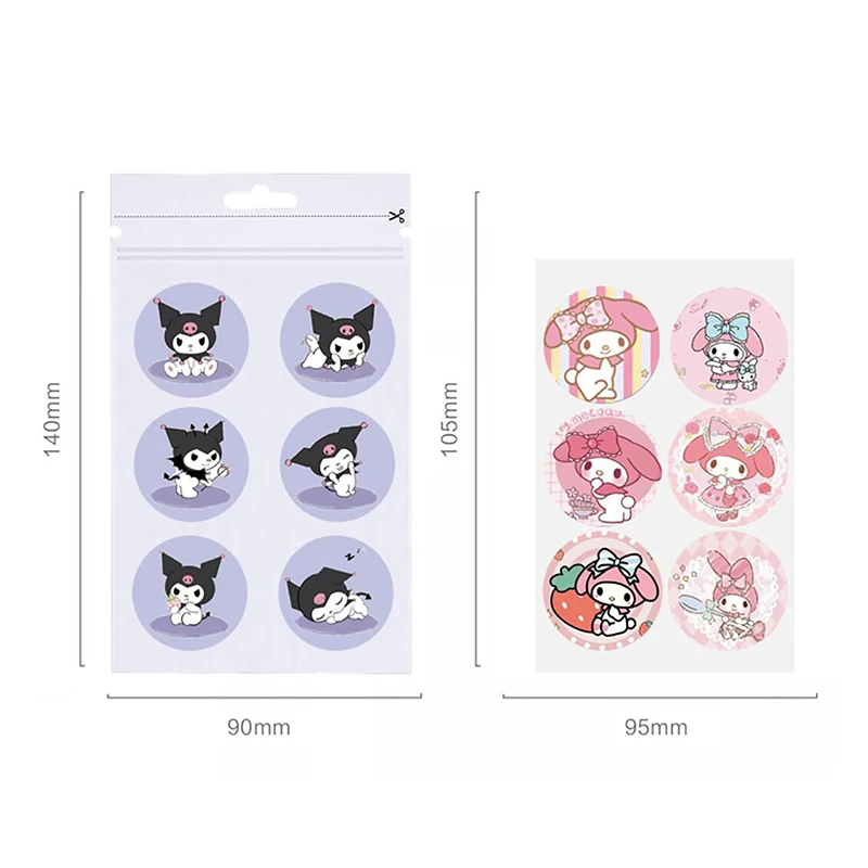 36Pcs Sanrio My Melody Kuromi Cinnamoroll Anti-Mosquito Stickers Screen Patch Stickers Anti Mosquito Clothing Hat Decoration