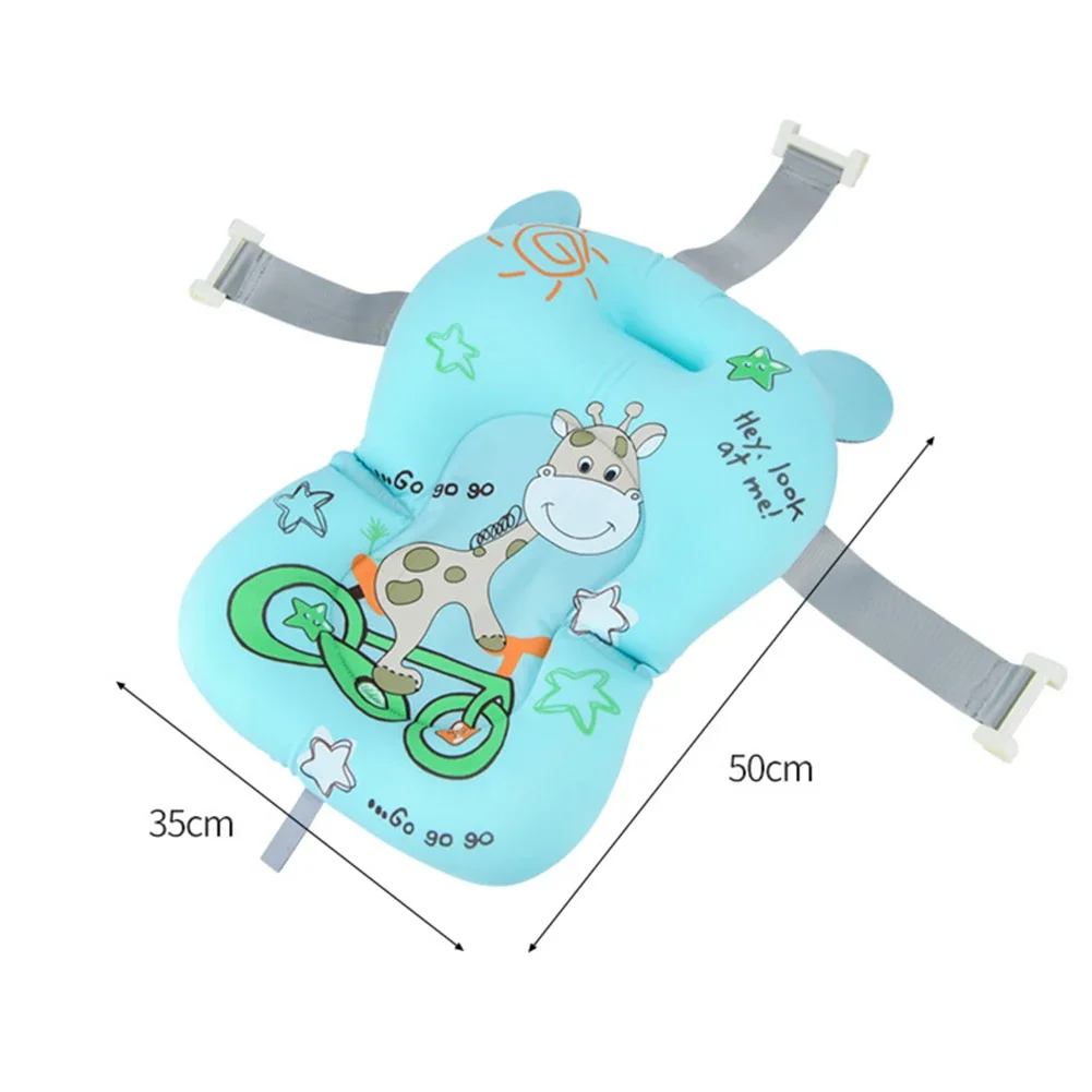 Cute Baby Bath Support Sit Non-Slip Floating Bathing Cushion Pad Mat Soft Bath Pillow Seat Universal for Baby Infant 0-12 Months