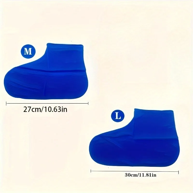 1Pair  Anti-slip transparent shose,for boot protection in rainy, snowy, and muddy conditions compatible with most shoes