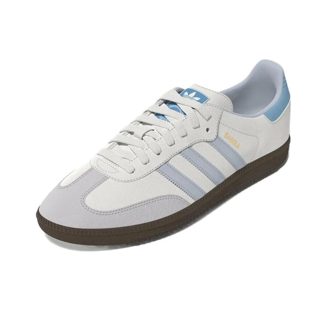Adidas Samba OG Men's and Women's Youth Hundreds of essential wear-resistant lightweight low-top boardshorts sky blue image 4