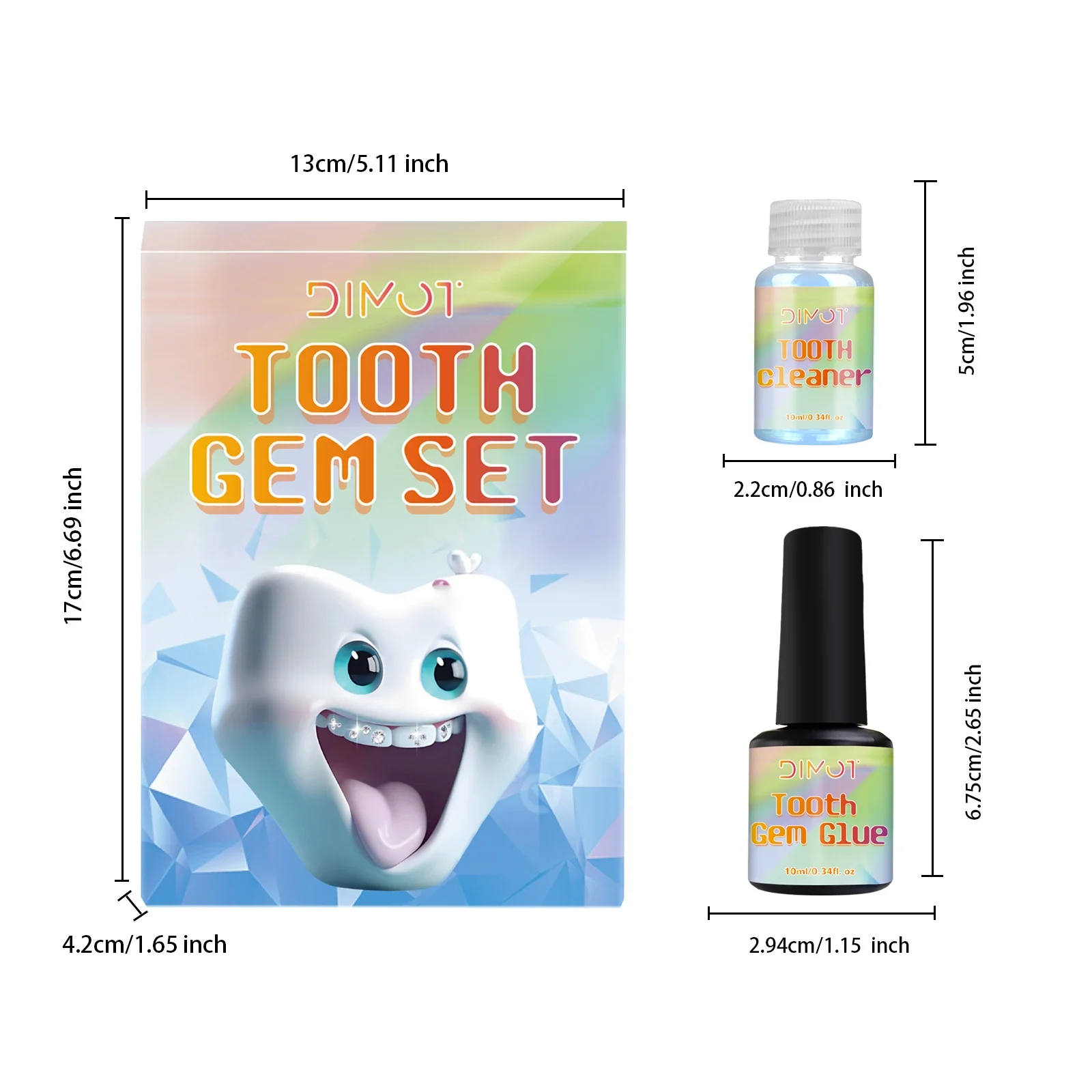 ชุดอุปกรณ์ตกแต่งฟันด้วยเพชร DIY - ตกแต่งฟันด้วยกาวคุณภาพพรีเมียม เพชรคริสตัลใส และวัสดุที่ปลอดภัย ใช้งานง่ายและถอดออกได้