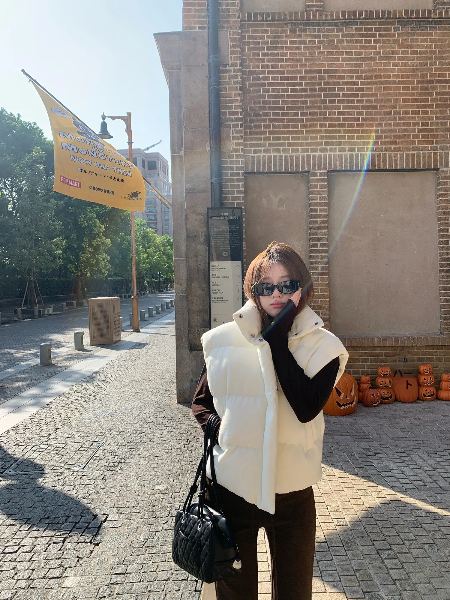 

Женская белая хлопковая жилетка OKJJ: комфортная, теплая, для многослойных образов, короткая верхняя одежда, новинка зимы