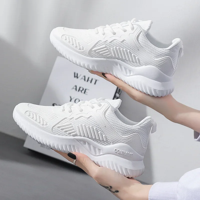 2024 Spring Trend Shoes for Women Sneakers Chunky Lace Up Casual Running Shoes Women Summer Mesh Vulcanized Shoes Zapatos Mujer