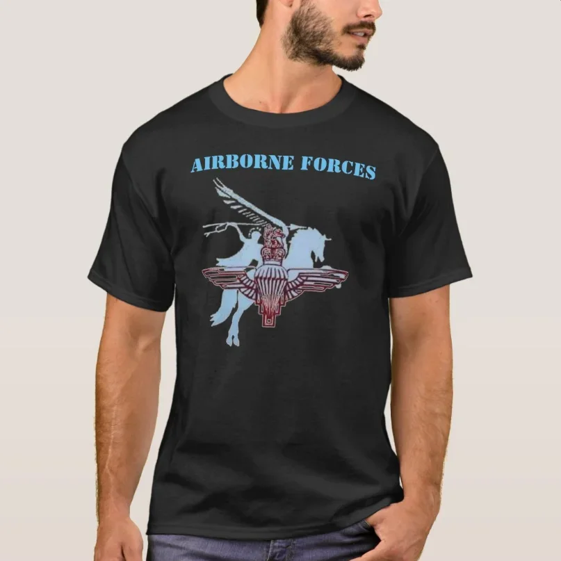 Fantastic Pegasus and The Parachute Regiment Cap Badge T-Shirt 100% Cotton O-Neck Short Sleeve Casual Mens T-shirt Size S-3XL