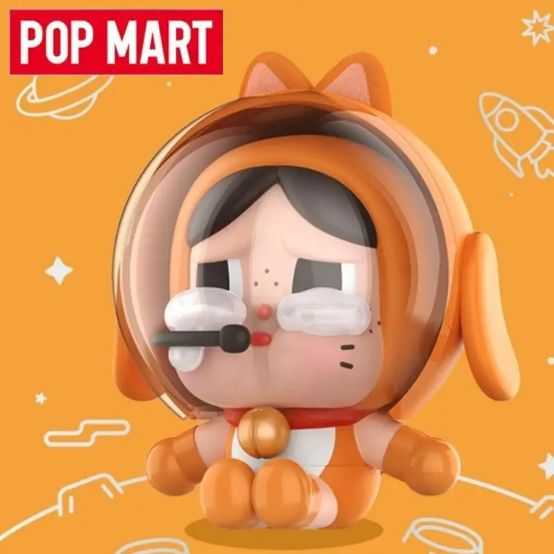 

POP MART Crybaby Space Cat - Orange Blind Box Guess Bag Desktop Decoration Cute Model Toys Dolls Ornaments Collection Girls Gift